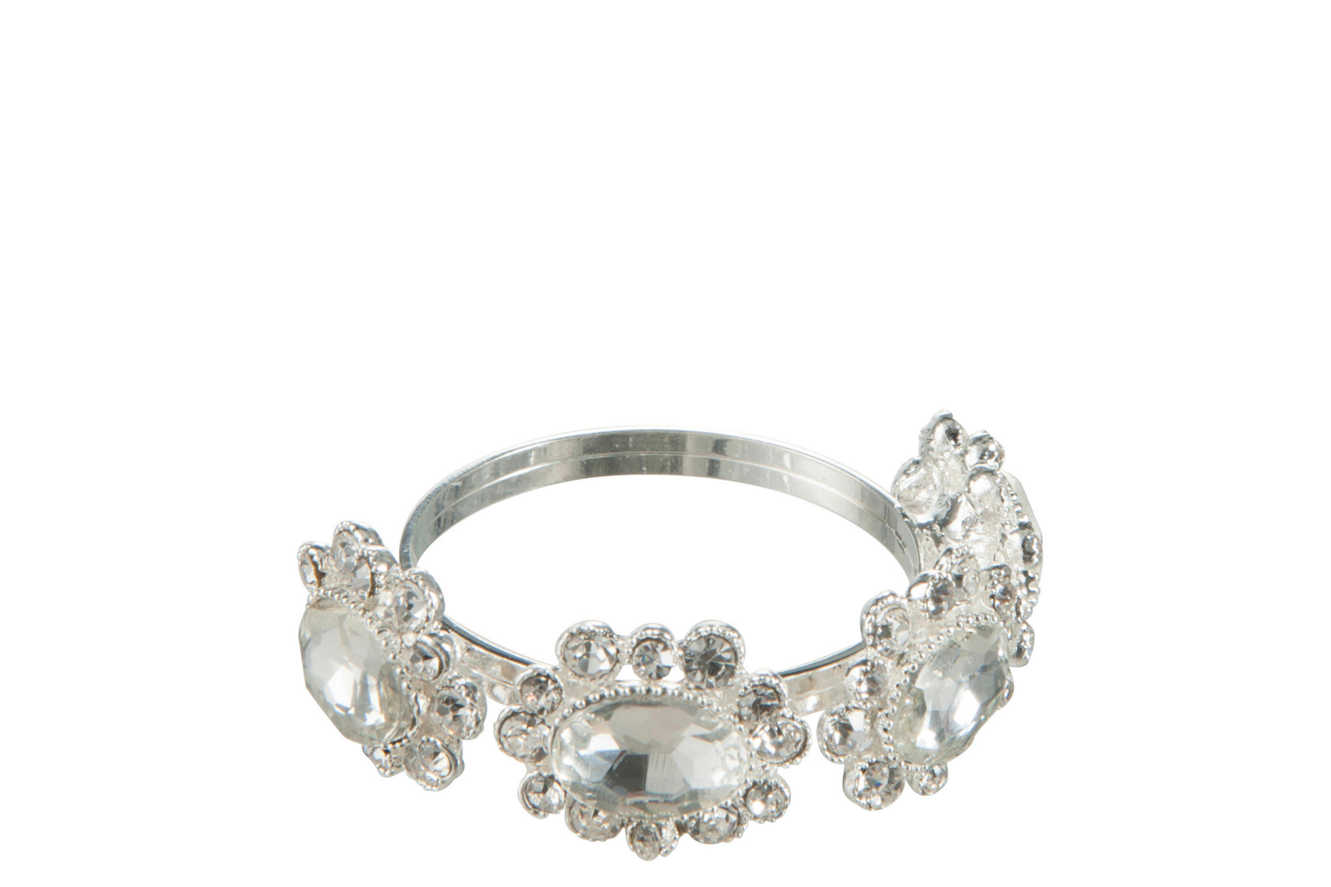 SERVIETTENRINGESET   - Weiß, Basics, Kunststoff/Metall (5,5/2/5cm)