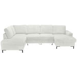 WOHNLANDSCHAFT Creme Cord  - Creme/Schwarz, KONVENTIONELL, Textil/Metall (197/303/148cm) - Carryhome