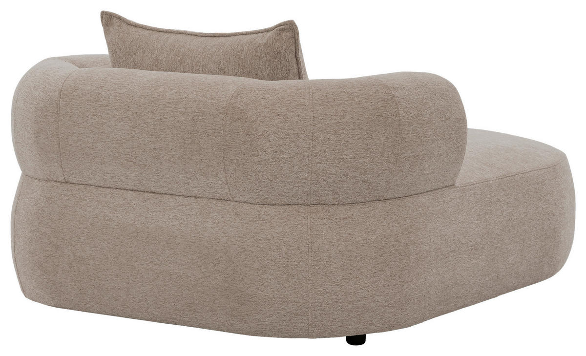 XXL-SESSEL Chenille Hellbraun    - Hellbraun/Schwarz, Design, Kunststoff/Textil (122/76/156cm) - Livetastic