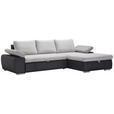ECKSOFA  in Flachgewebe Hellgrau, Dunkelgrau  271/175 cm  - Dunkelgrau/Hellgrau, Design, Kunststoff/Textil (271/175cm) - Xora