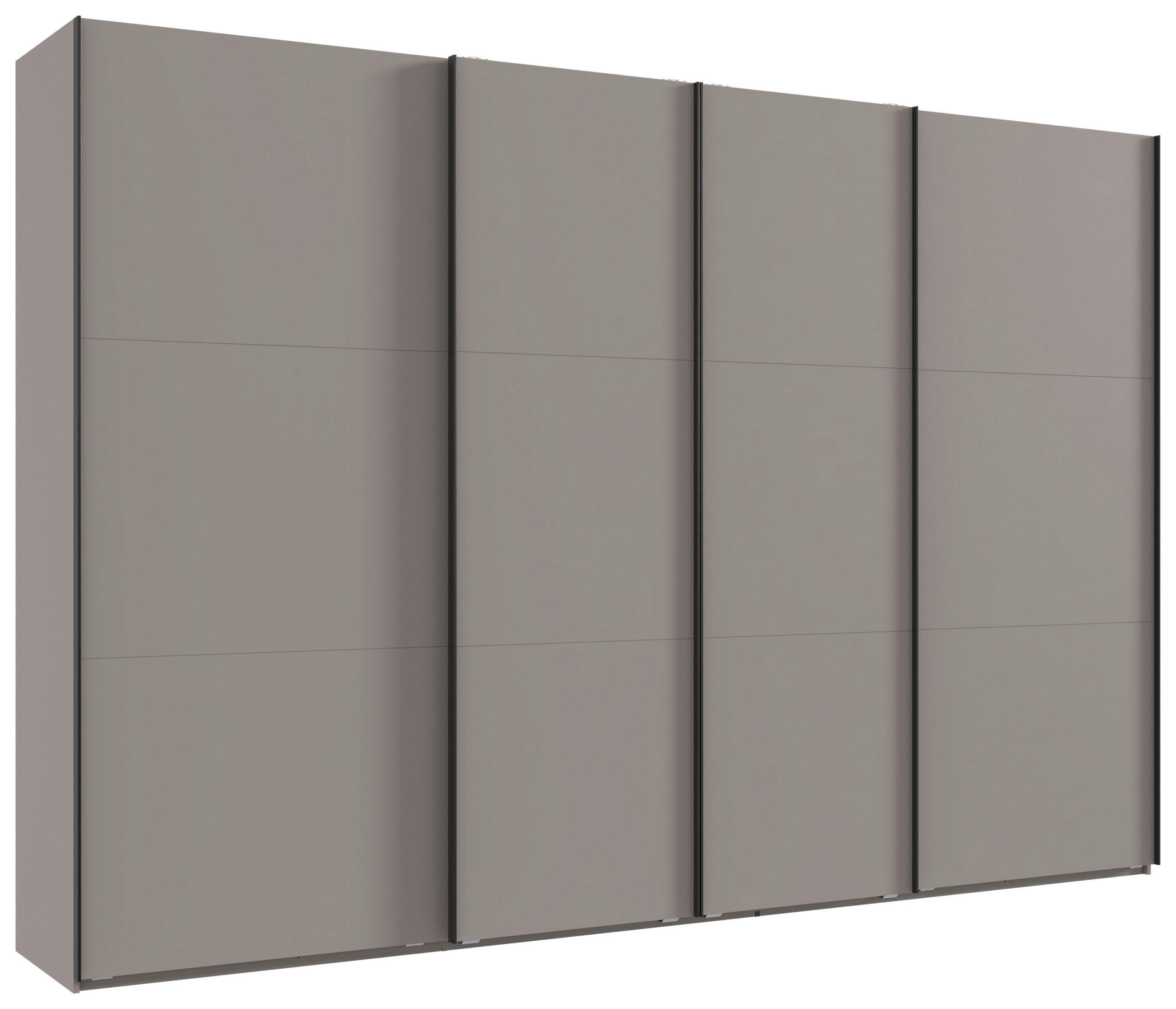 SCHWEBETÜRENSCHRANK  in Sahara  - Schwarz/Sahara, MODERN, Holzwerkstoff/Metall (350/236/65cm) - MID.YOU