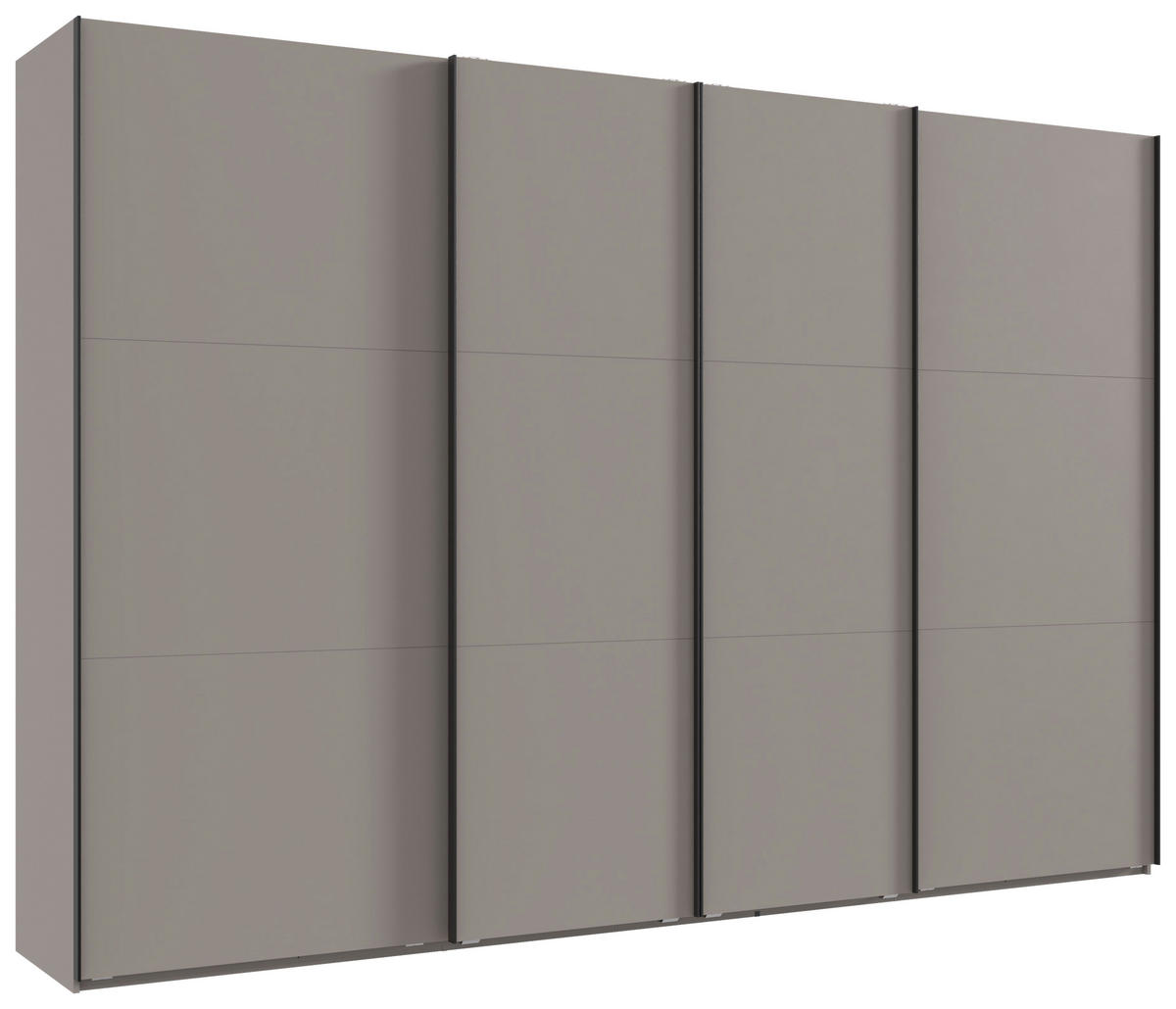 SCHWEBETÜRENSCHRANK  in Sahara  - Schwarz/Sahara, MODERN, Holzwerkstoff/Metall (350/236/65cm) - MID.YOU