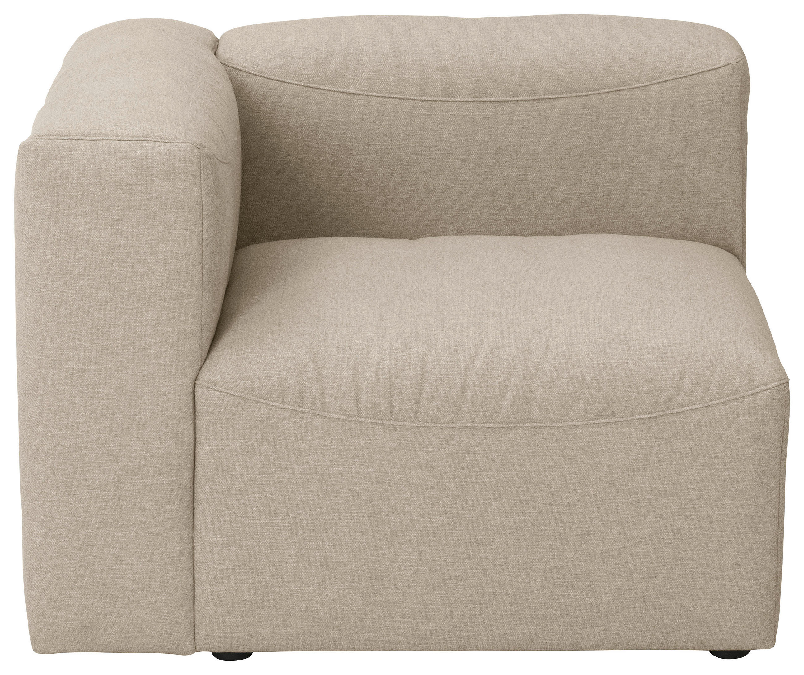 SOFAELEMENT in Flachgewebe Creme  - Creme, Design, Kunststoff/Textil (100/73/100cm) - Max Winzer