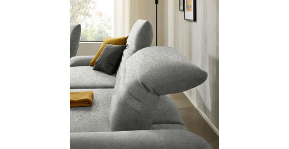 ECKSOFA  in Bouclé Grau  280/170-195 cm  - Schwarz/Grau, Design, Textil/Metall (280/170-195cm) - Dieter Knoll