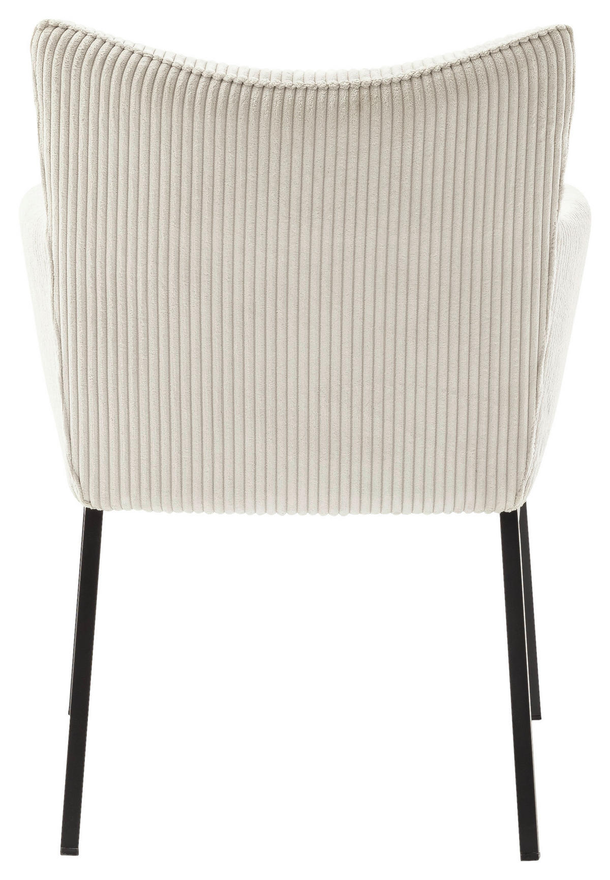 ARMLEHNSTUHL  in Eisen Cord  - Creme/Schwarz, Design, Textil/Metall (63/86/65cm) - Novel