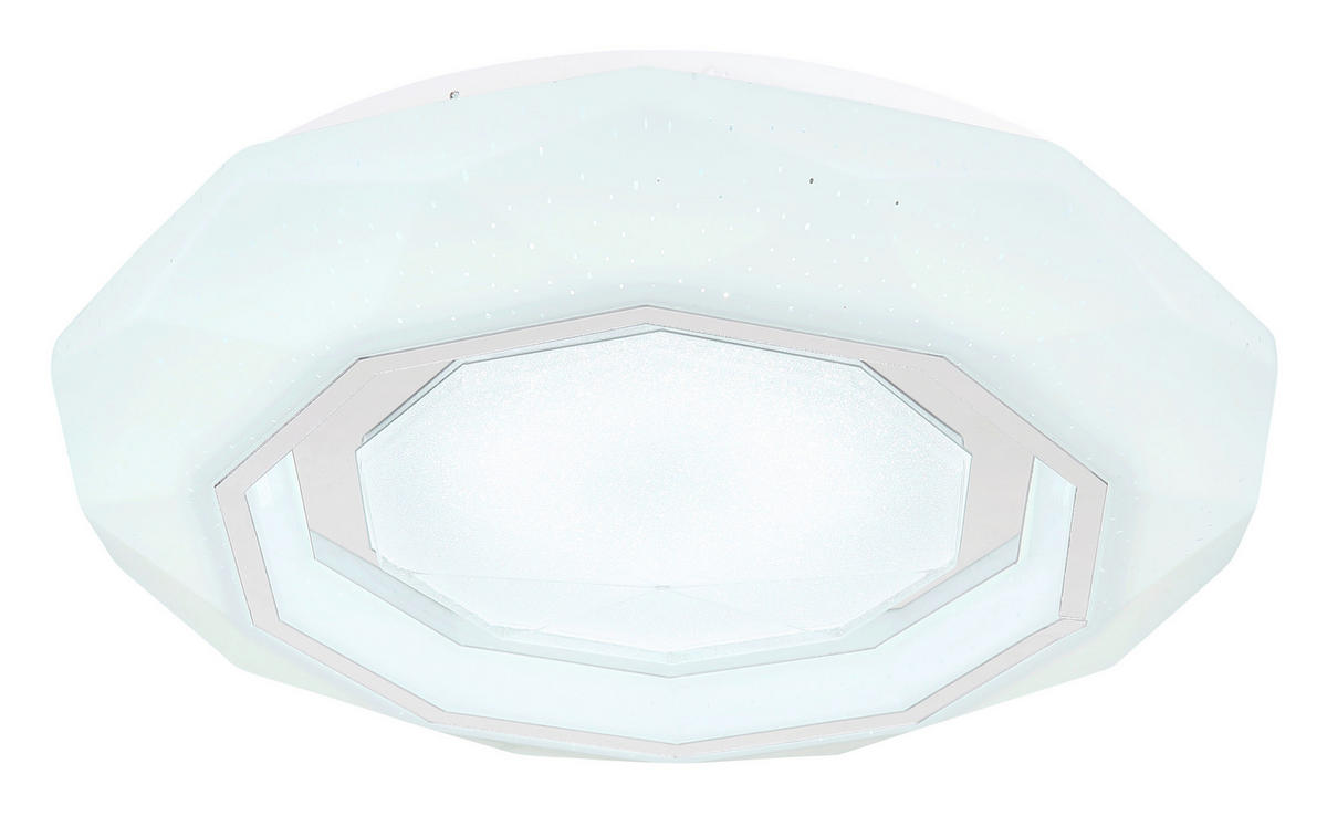 PLAFONIERĂ CU LED - alb/opal, Basics, plastic/metal (40/8,5cm)