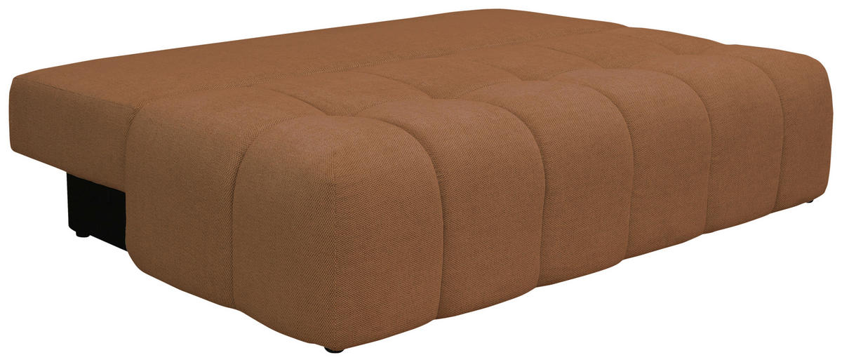 BOXSPRINGSOFA in Chenille Rostfarben  - Rostfarben/Schwarz, MODERN, Kunststoff/Textil (210/72/105cm) - Cantus