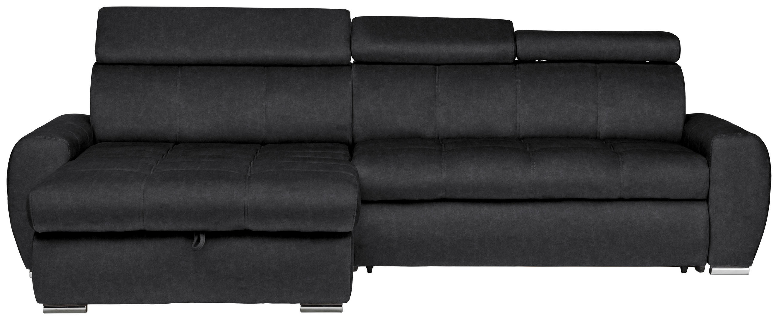 KUTNA GARNITURA tekstil  boje grafita   - boje grafita/boje kroma, Design, tekstil/plastika (173/276cm) - Stylife