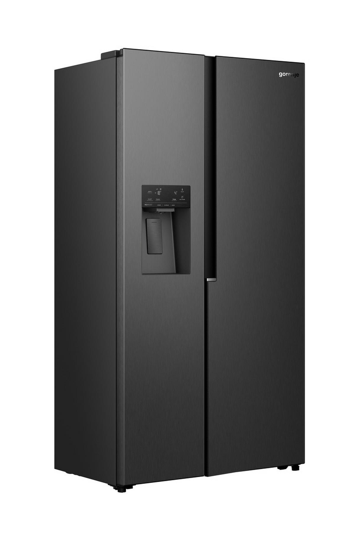 SIDE-BY-SIDE 91,1/178,6/61,5 cm NRS917E61BX  - Schwarz, Metall (91,1/178,6/61,5cm) - Gorenje