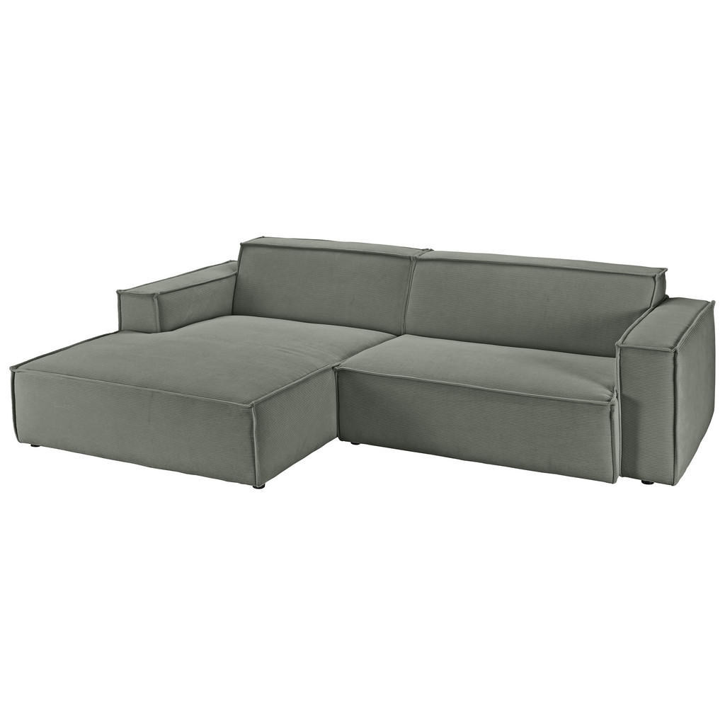 Thumbnail - Hom`in Ecksofa, Olivgrün, Textil, 4-Sitzer, Ottomane links, L-Form, 276x168 cm, Blauer Engel, Goldenes M, Oeko-Tex® Stan...