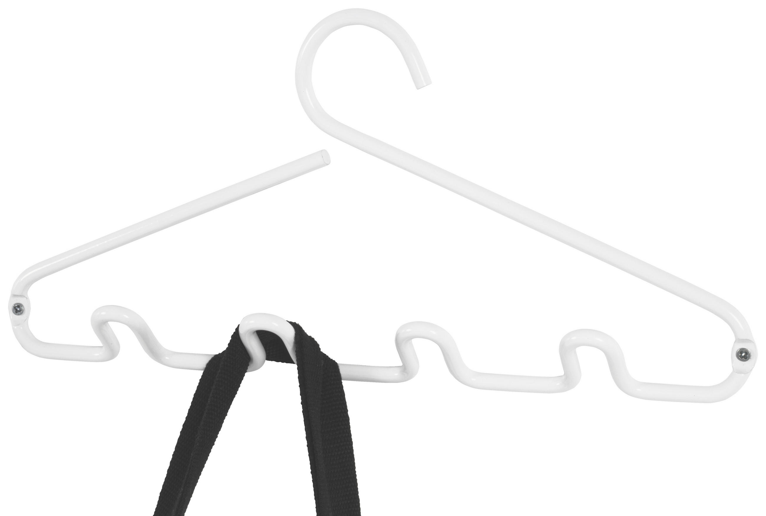 WANDGARDEROBE - Weiß, Basics, Metall (39/18/4cm)