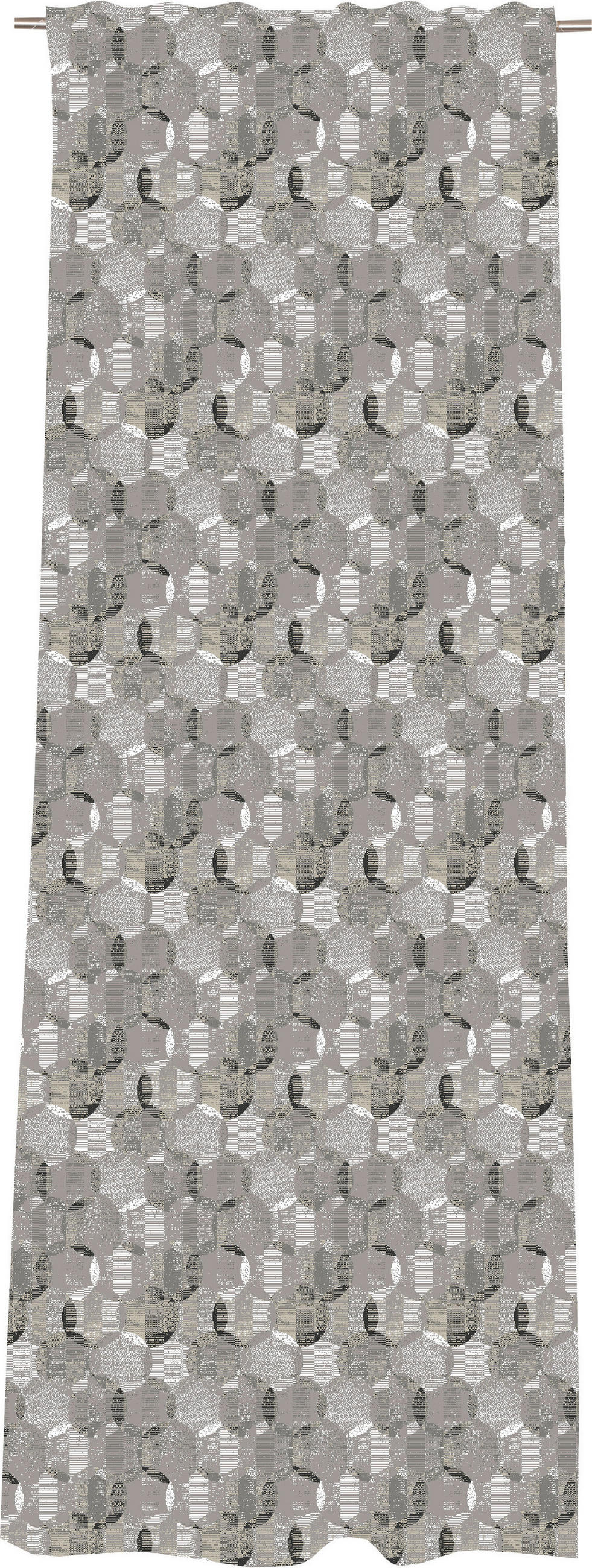 FERTIGVORHANG  transparent   130/250 cm  - Dunkelgrau/Hellgrau, Design, Textil (130/250cm) - Esprit