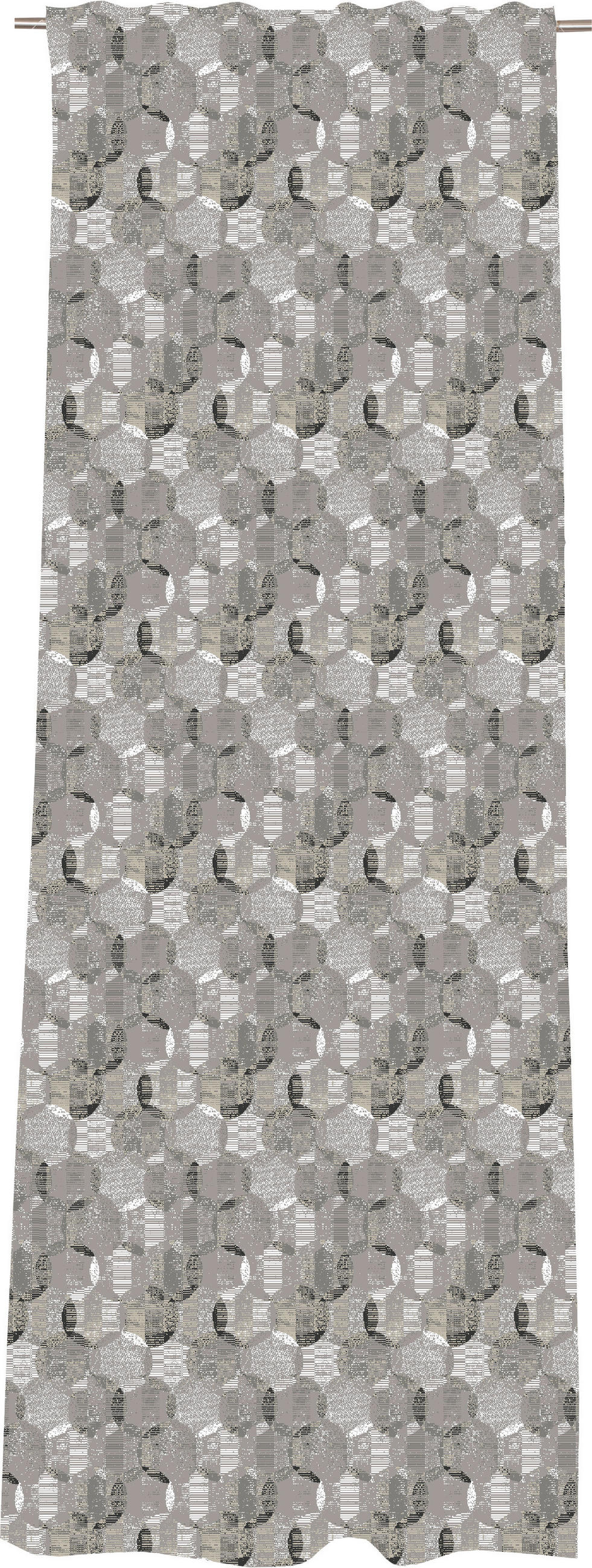 FERTIGVORHANG  transparent   130/250 cm  - Dunkelgrau/Hellgrau, Design, Textil (130/250cm) - Esprit