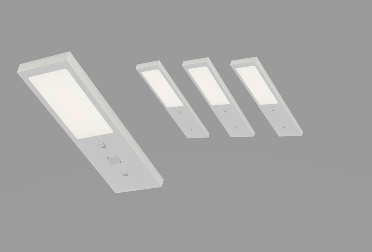 UNTERBAULEUCHTEN-SET 5/0,7/17 cm   - Alufarben, Basics, Metall (5/0,7/17cm)