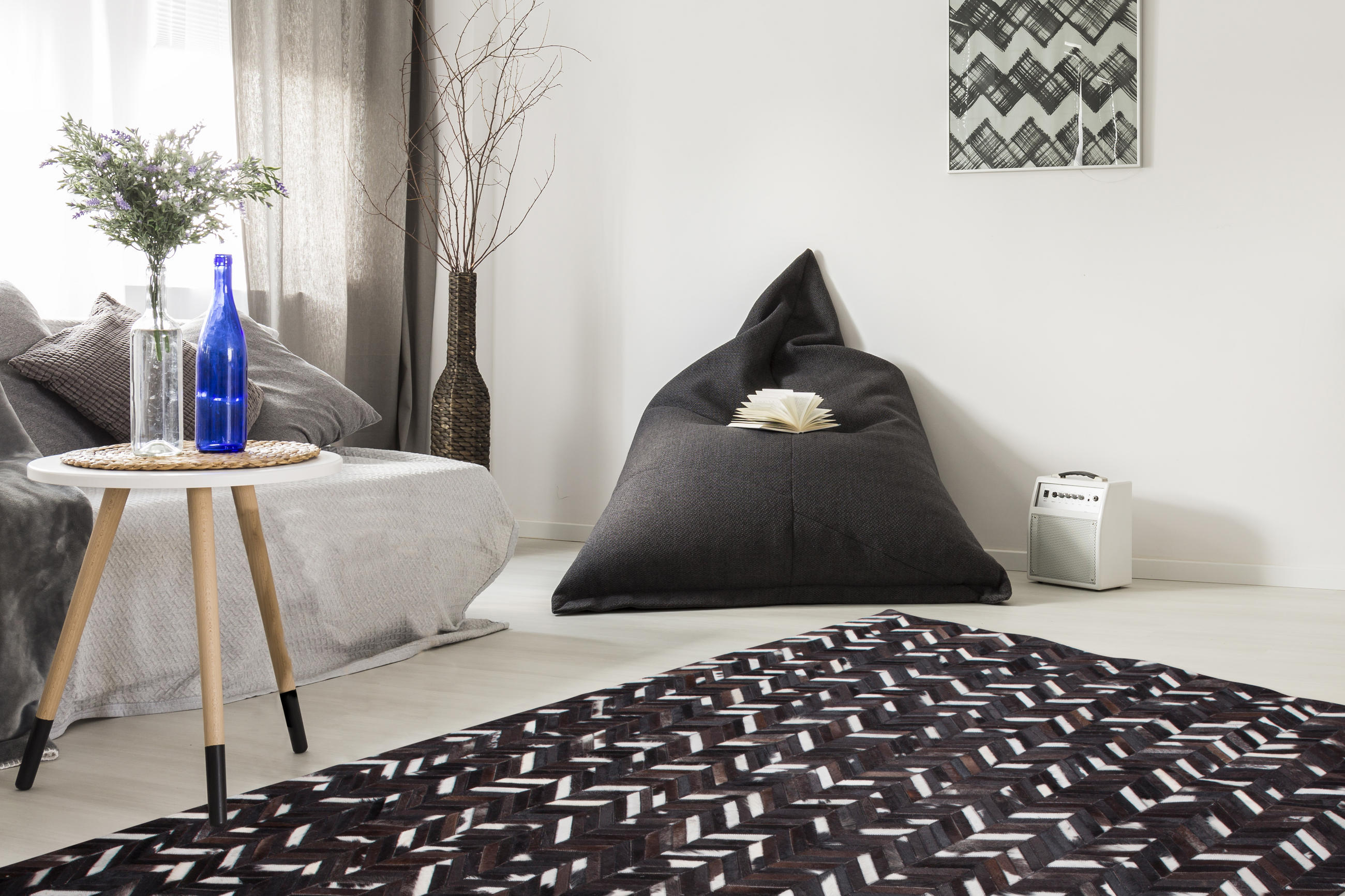USNJENA PREPROGA  Patchwork     200/290 cm     rjava  - rjava, Natur, tekstil/usnje (200/290cm)