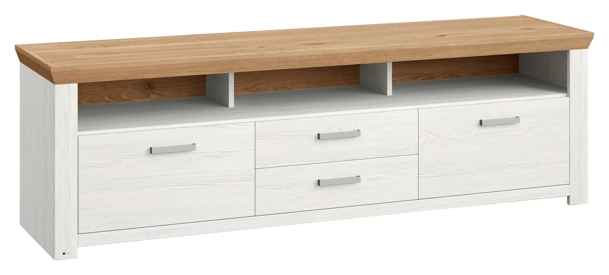 LOWBOARD  in 199,7/62,6/51,2 cm  - Eiche Artisan/Weiß, Design, Holzwerkstoff/Metall (199,7/62,6/51,2cm) - SetOne by Musterring