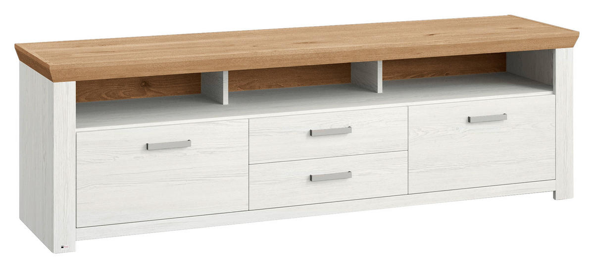 LOWBOARD  in 199,7/62,6/51,2 cm  - Eiche Artisan/Weiß, Design, Holzwerkstoff/Metall (199,7/62,6/51,2cm) - SetOne by Musterring