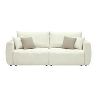 SCHLAFSOFA in Chenille, Jacquard Beige  - Beige/Schwarz, Kunststoff/Textil (245/74-90/104cm) - MID.YOU
