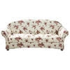 3-SITZER-SOFA Flachgewebe Rot, Beige  - Beige/Rot, Design, Holz/Textil (202/85/81cm) - Max Winzer