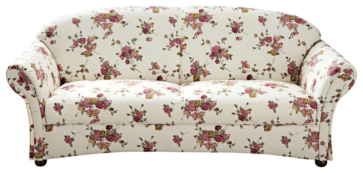 3-SITZER-SOFA Flachgewebe Rot, Beige  - Beige/Rot, Design, Holz/Textil (202/85/81cm) - Max Winzer