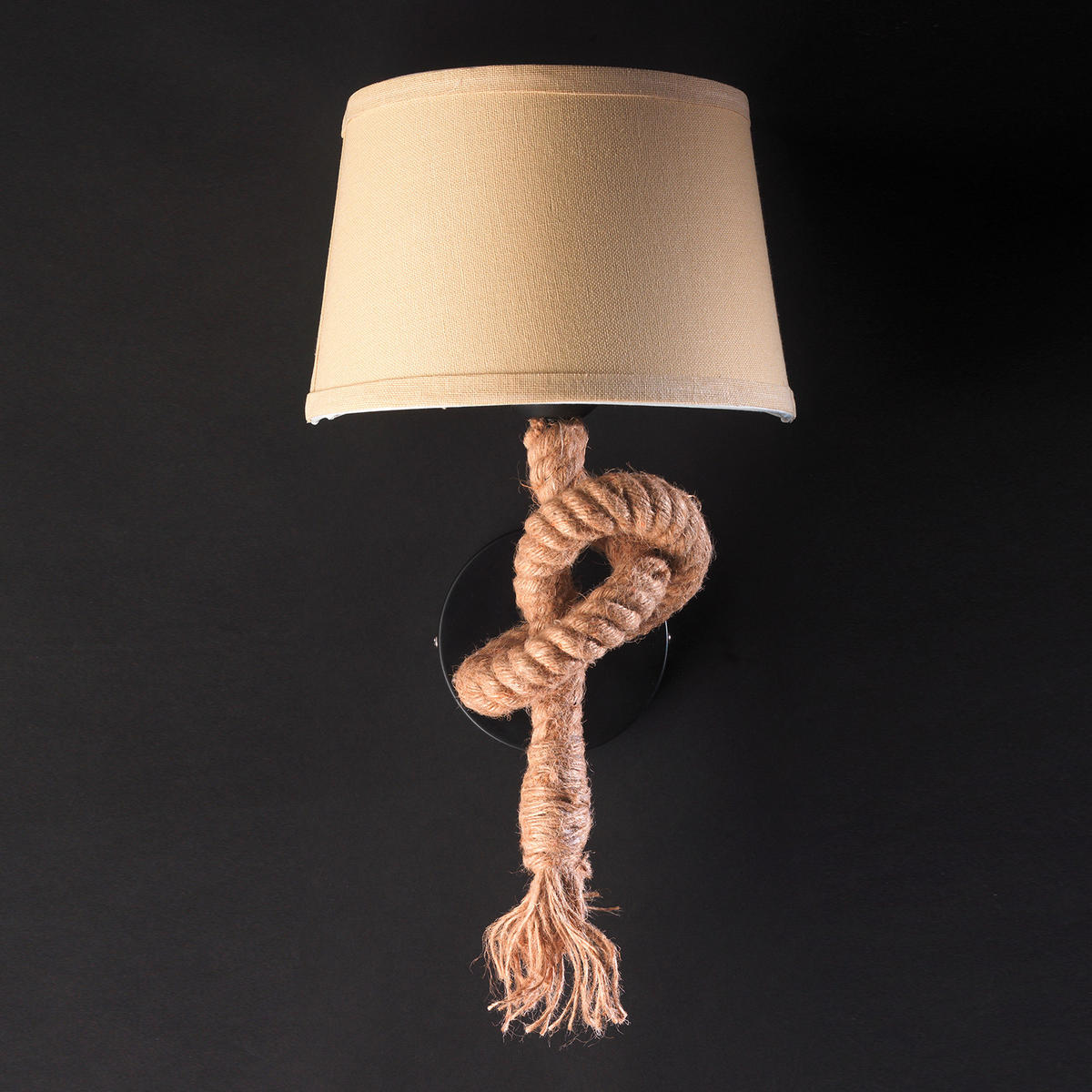 WANDLEUCHTE Corda-Mauli 25/25/45 cm   - Perlmutt, Natur, Textil (25/25/45cm)
