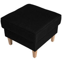 HOCKER in Textil Schwarz  - Buchefarben/Schwarz, Design, Holz/Textil (53/45/53cm) - Max Winzer