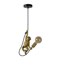 VISEČA SVETILKA  EXTRAVAGANZA CHIMP   17.6/17.6/174.5 cm        60 W E27 - zlate barve/črna, Trend, umetna masa/tekstil (17.6/17.6/174.5cm)