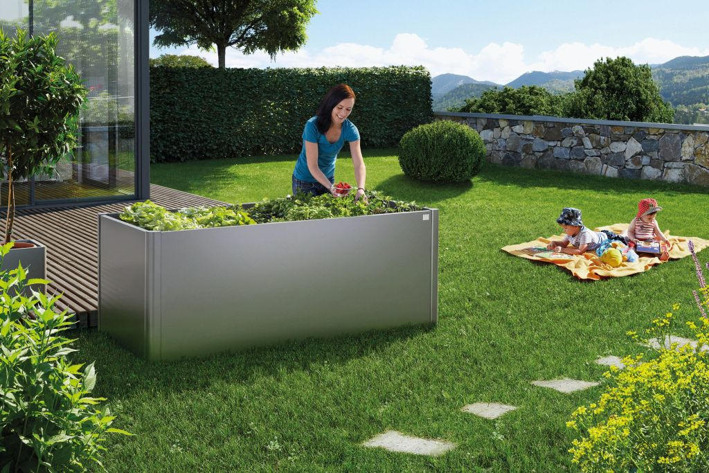 HOCHBEET  - Dunkelgrau, Design, Metall (201/77/53cm) - Biohort