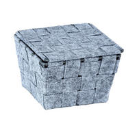 KOŠÍK sivá - sivá, Basics, plast (14/9,5/14cm)