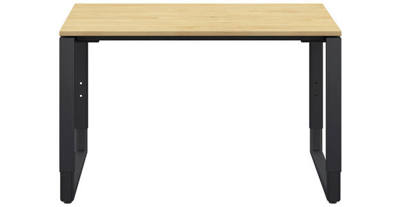 SCHREIBTISCH 120/80/68-82 cm in Anthrazit, Hickory - Anthrazit/Hickory, Design, Holzwerkstoff/Metall (120/80/68-82cm) - Moderano