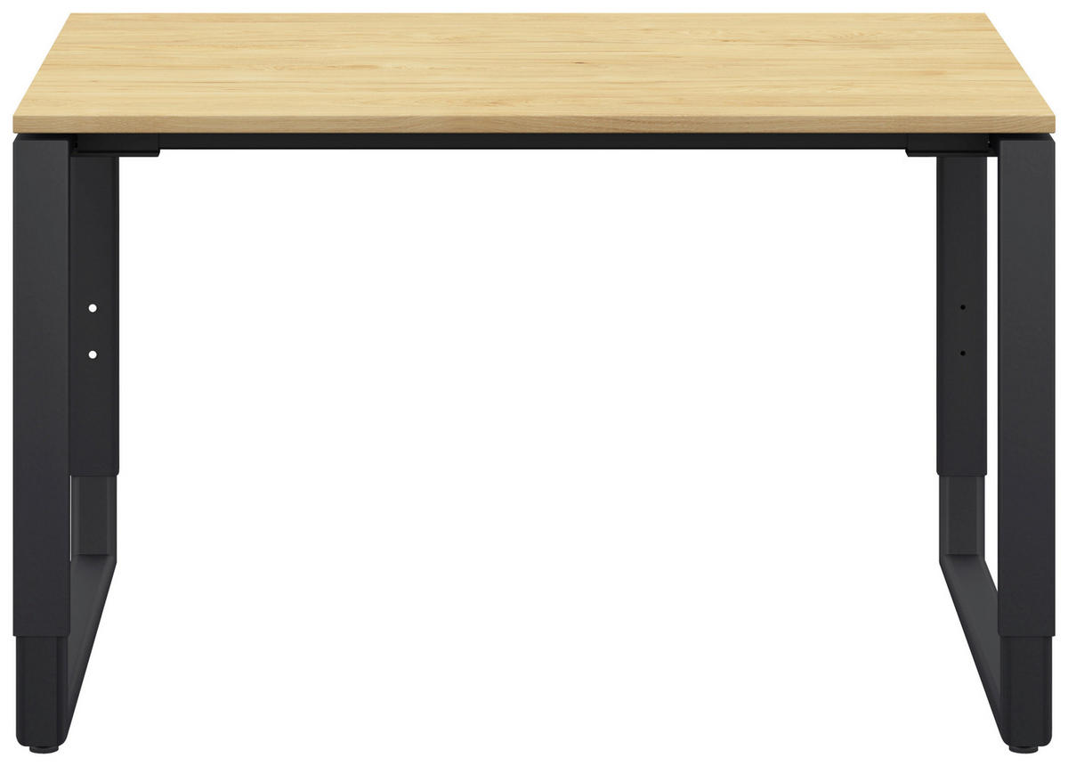 SCHREIBTISCH 120/80/68-82 cm  in Anthrazit, Hickory  - Anthrazit/Hickory, Design, Holzwerkstoff/Metall (120/80/68-82cm) - Moderano
