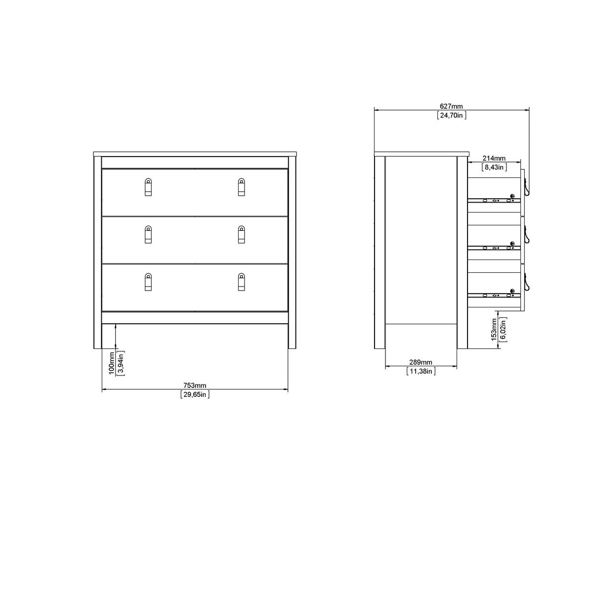 KOMMODE  in 82,3/79,7/38,4 cm  - Silberfarben/Weiß, MODERN, Holzwerkstoff/Metall (82,3/79,7/38,4cm) - MID.YOU