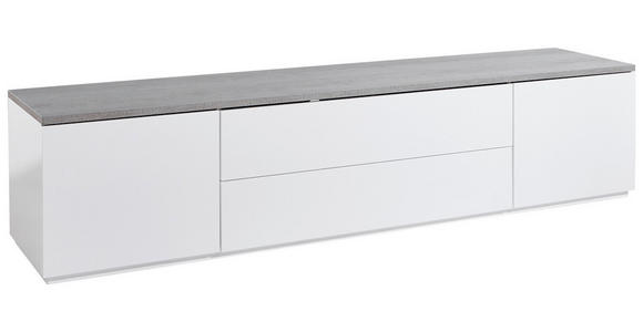 LOWBOARD  in 200/45/45 cm  - Weiß/Grau, Design, Holzwerkstoff (200/45/45cm) - Carryhome