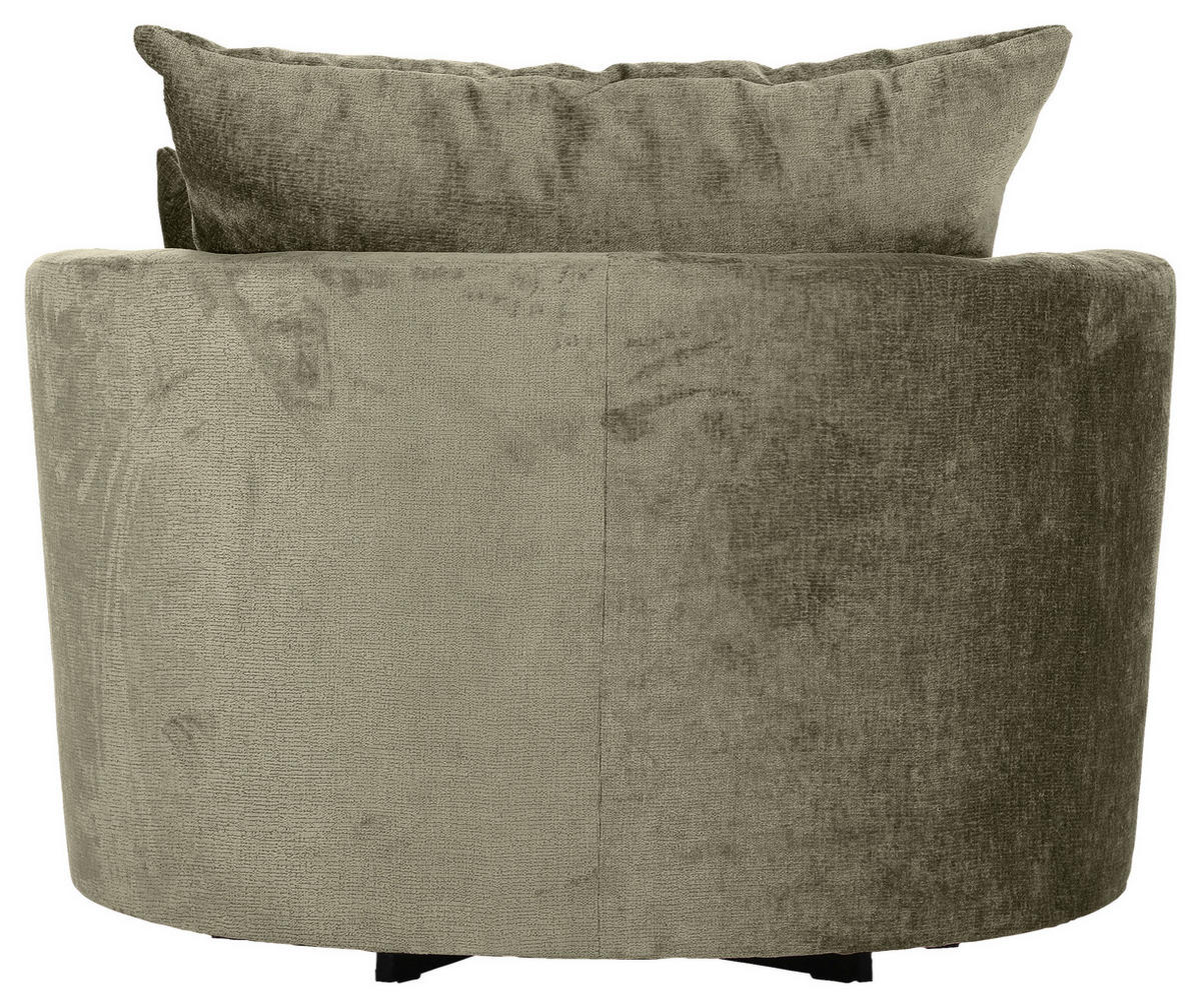 SESSEL in Chenille Grün  - Schwarz/Grün, KONVENTIONELL, Textil/Metall (115/72/115cm) - Carryhome