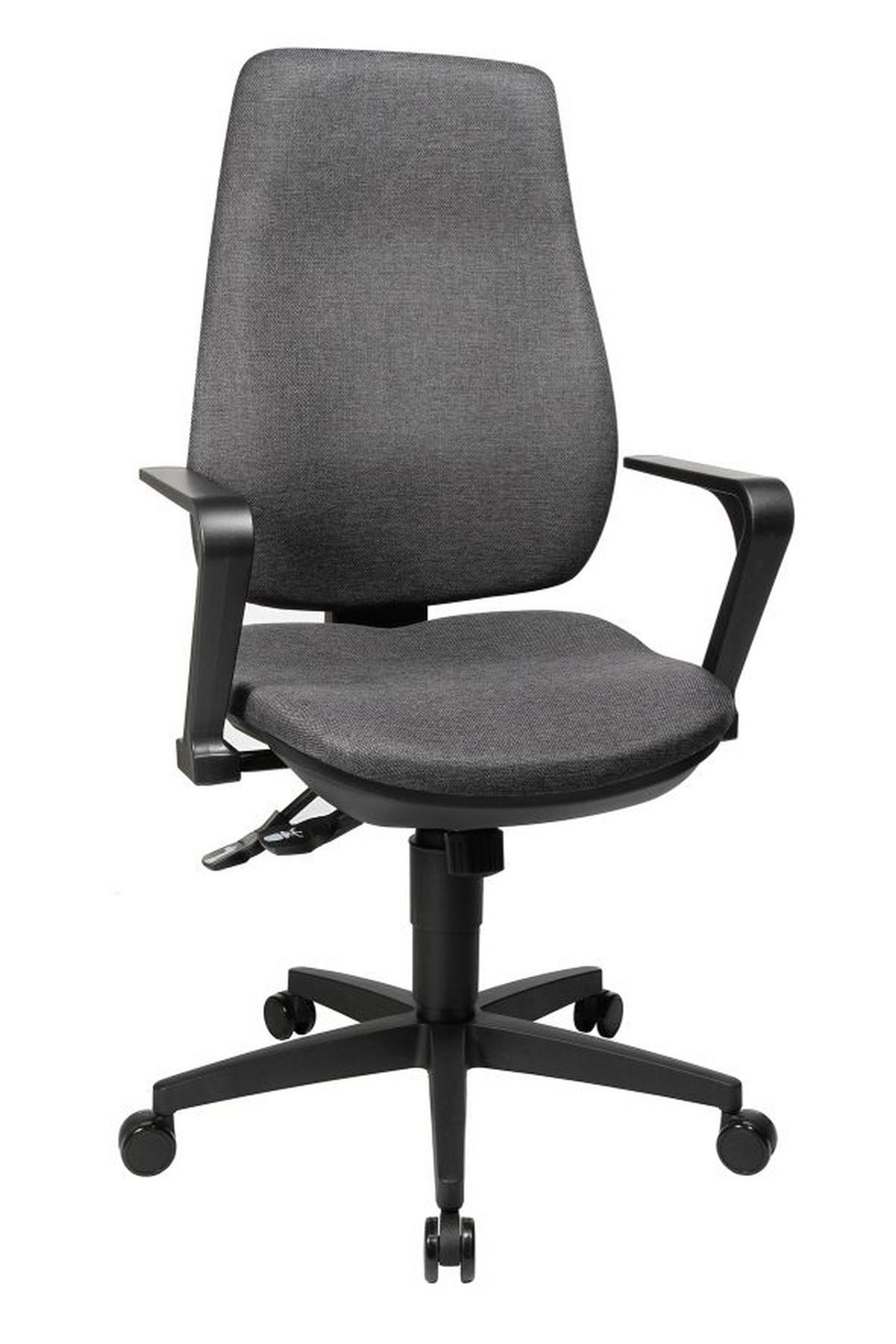 DREHSTUHL Flachgewebe Anthrazit, Schwarz  - Anthrazit/Schwarz, KONVENTIONELL, Kunststoff/Textil (65/104-117/54cm)