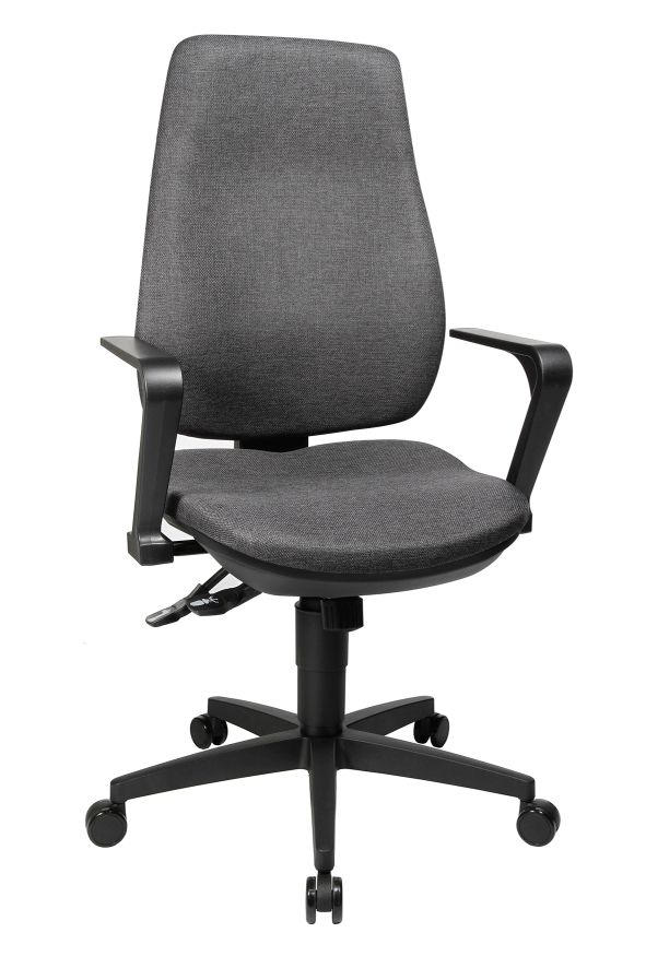 XXXLutz Drehstuhl Anthrazit, Schwarz 65x104-117x54 cm