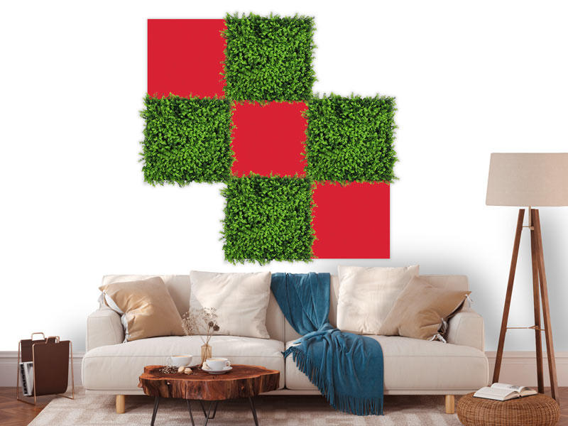 AKUSTIKPANEEL Modular Wall System rPet 52/52/0.6 cm  - Rot, KONVENTIONELL, Kunststoff (52/52/0.6cm) - Jangal
