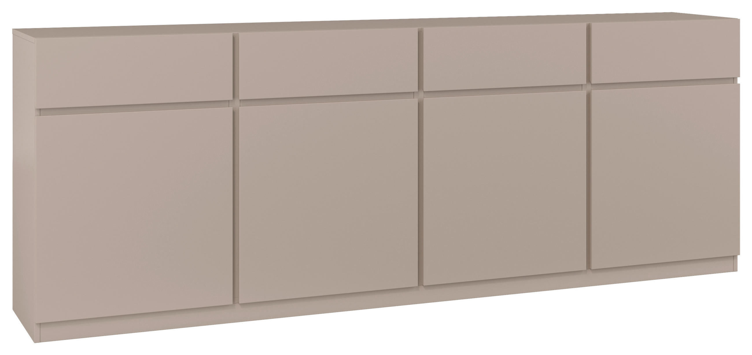 MID.YOU ŠIROKÁ KOMODA, béžová, 224,8/82,4/40 cm