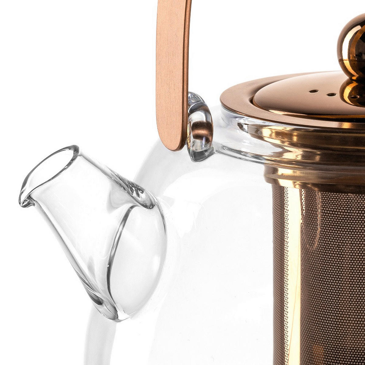 TEEKANNE TE PER TE  - Klar, Design, Glas/Metall (16,4/14/16,2cm) - Leonardo