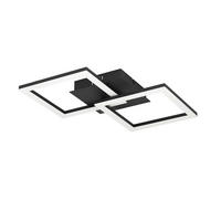 LED-DECKENLEUCHTE  52,5/31/8 cm    - Schwarz/Weiß, Design, Kunststoff/Metall (52,5/31/8cm) - Eglo