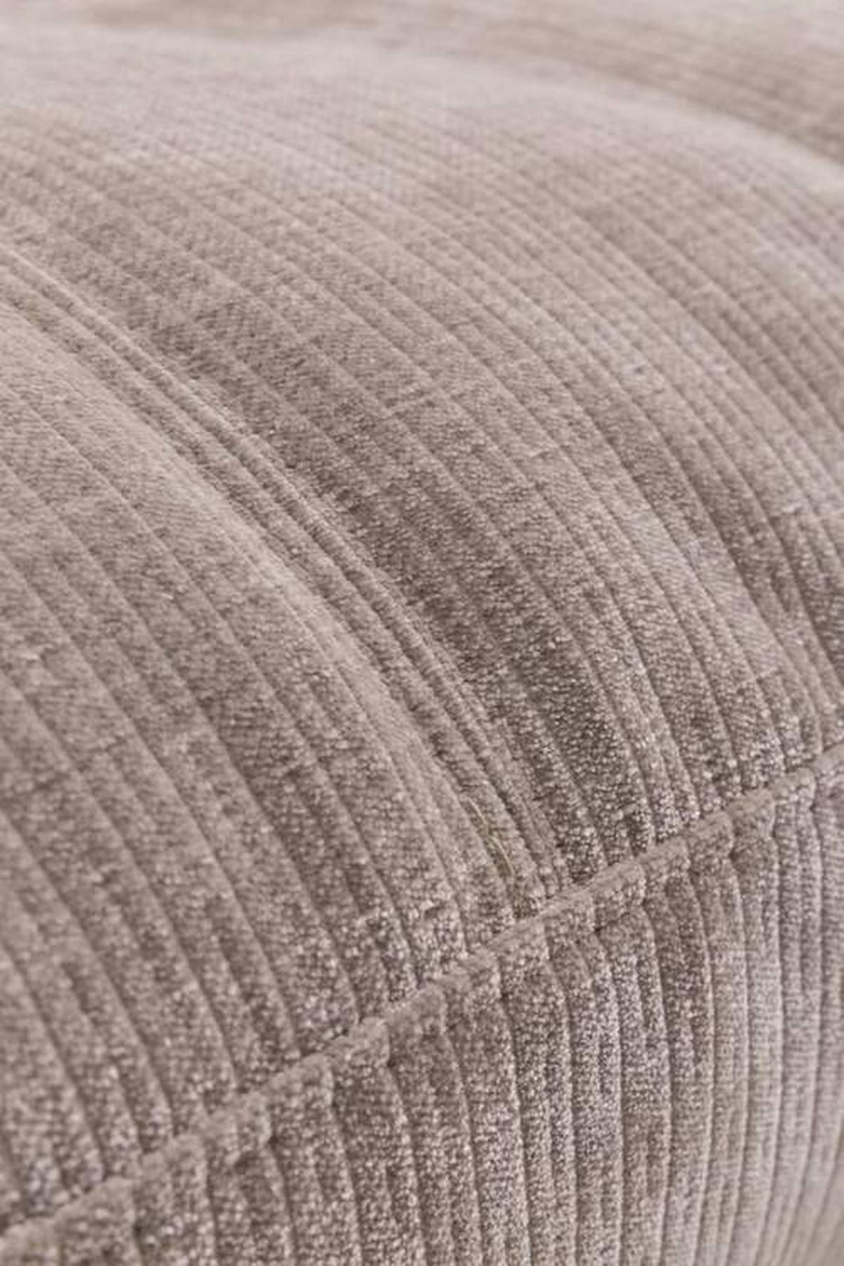 BIGSOFA in Cord Silberfarben  - Silberfarben/Schwarz, Modern, Textil (264/83/126cm) - Trendmanufaktur