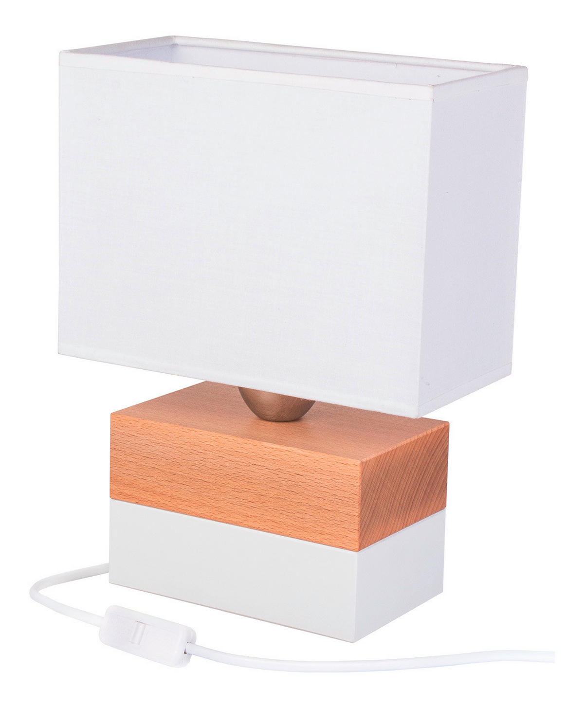 TISCHLEUCHTE 20/10,5/27 cm   - Naturfarben/Weiß, Basics, Holz (20/10,5/27cm)