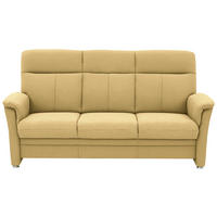 3-SITZER-SOFA Flachgewebe Gelb  - Gelb/Alufarben, Konventionell, Textil/Metall (194/100/89cm) - Beldomo Comfort