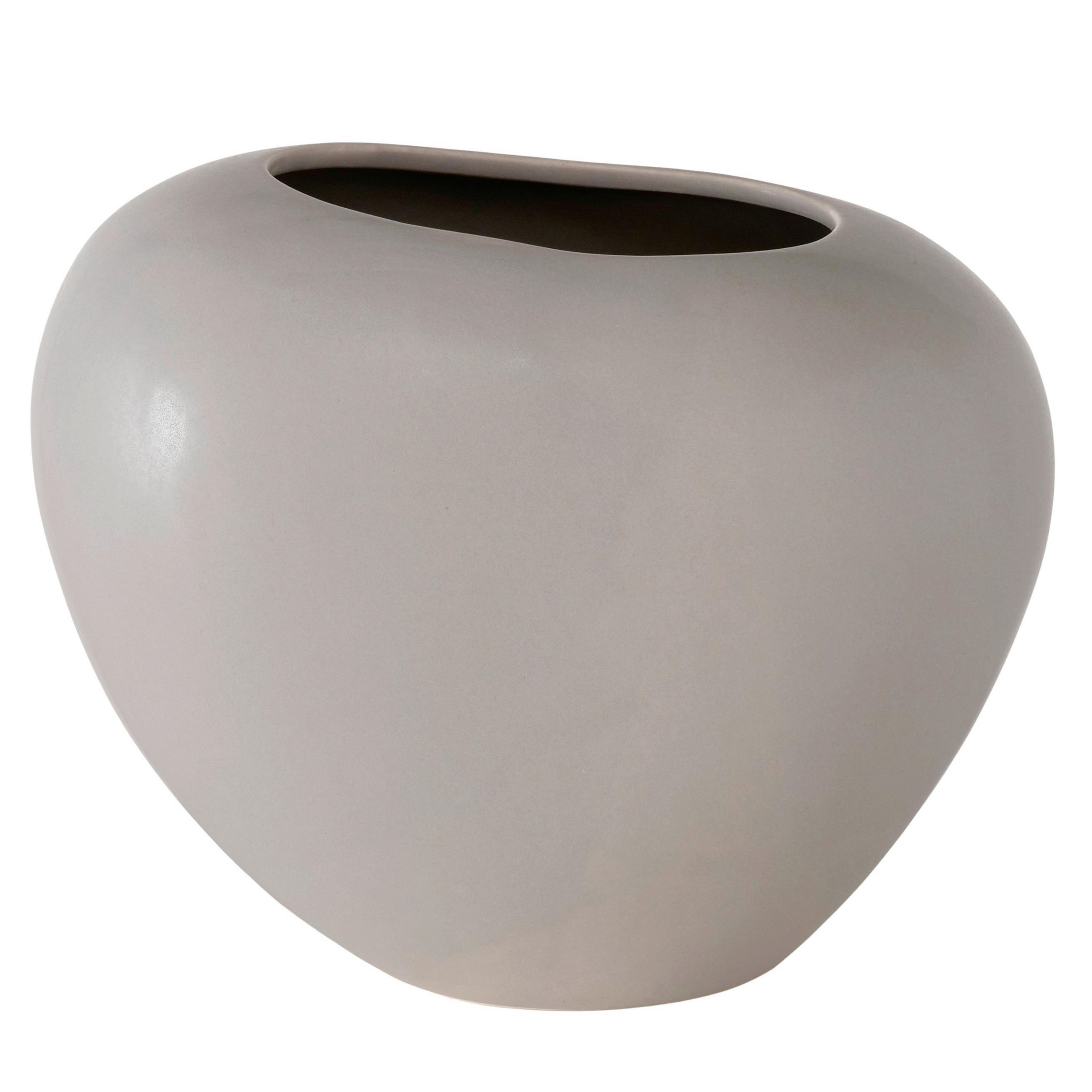 VASE  - Taupe, Basics, Keramik (19,5/12,4/16cm) - Ambia Home