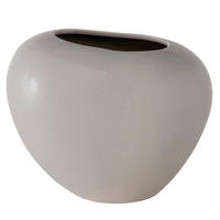 VASE  - Taupe, Basics, Keramik (19,5/12,4/16cm) - Ambia Home