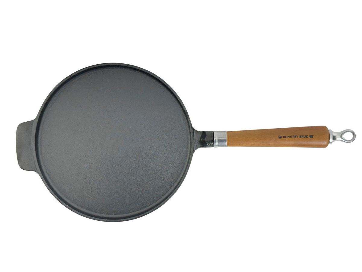 BRATPFANNE  - Schwarz/Braun, Basics, Holz/Metall (51/24/7cm)