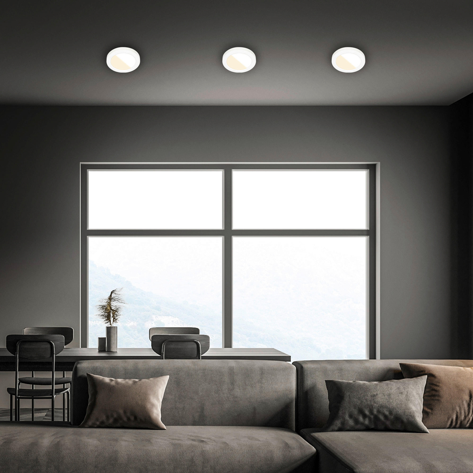 LED-PANEL /525 lm/3000/4000 K// - bela, Basics, umetna masa (14/1,7cm)