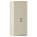 DREHTÜRENSCHRANK 101/223/61 cm,  in Champagner, 2-türig  - Edelstahlfarben/Champagner, Basics, Holzwerkstoff/Metall (101/223/61cm) - Novel