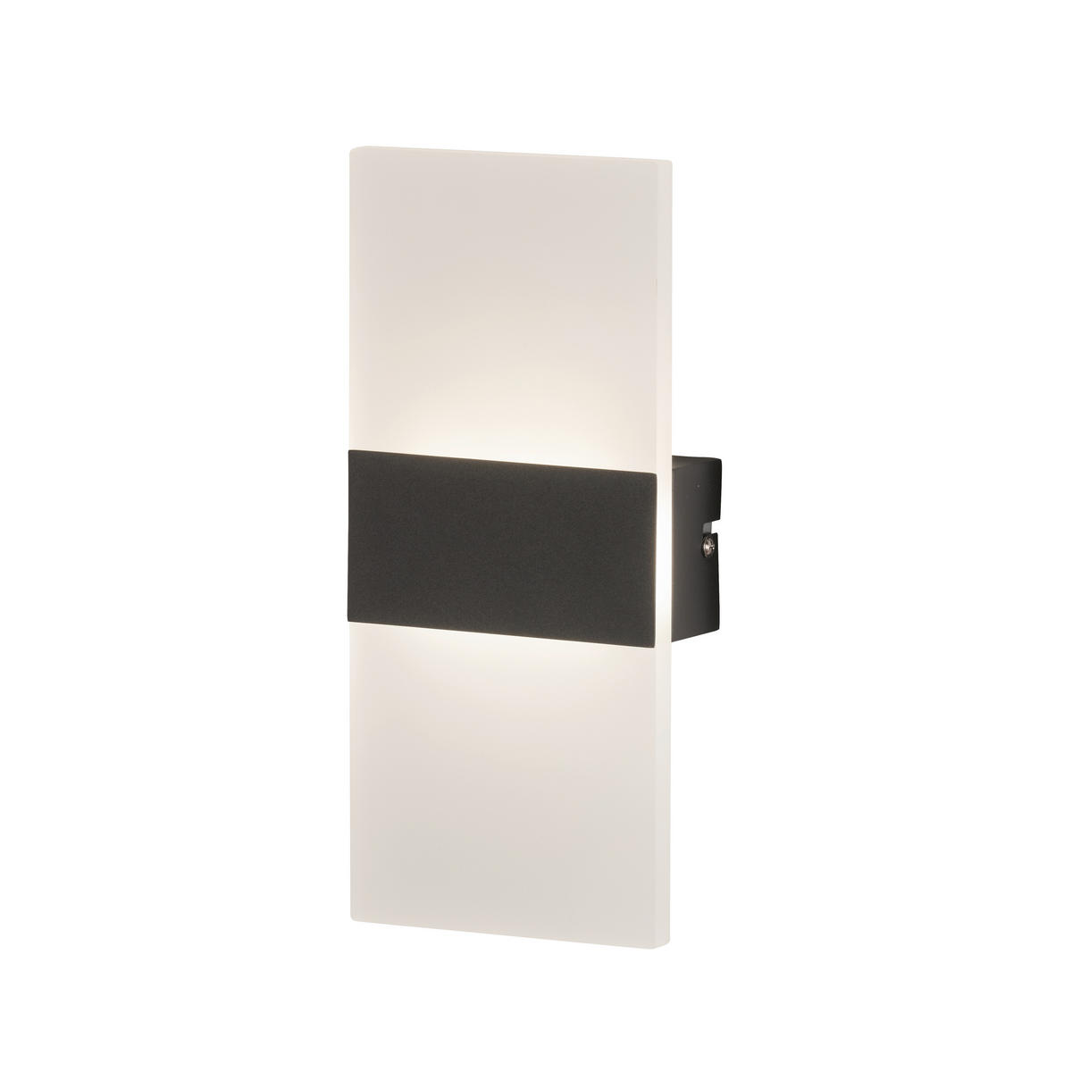 AKKU-WANDLEUCHTE - Schwarz, Konventionell, Metall (22,5/9,6/3,8cm)