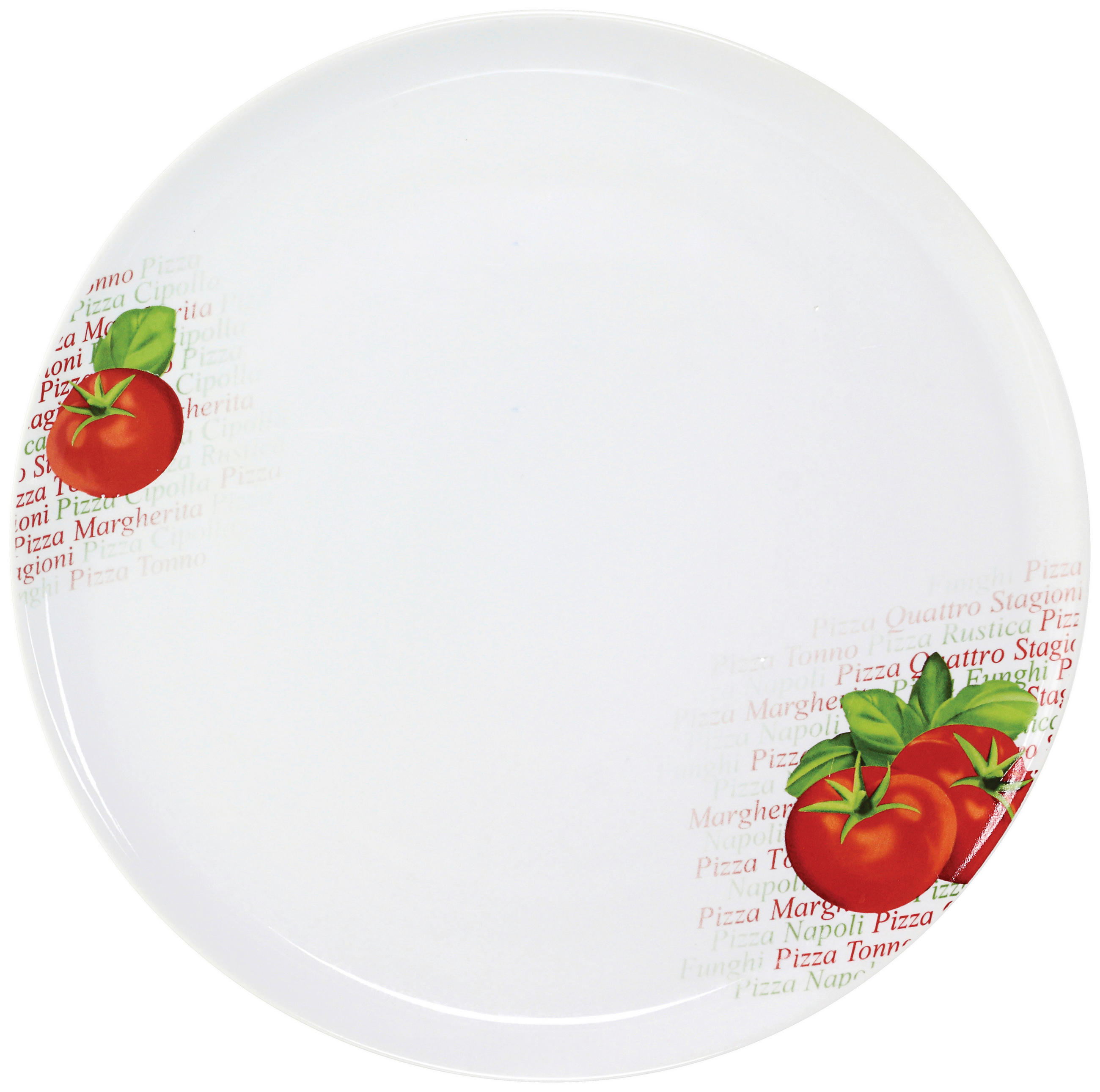 FARFURIE PENTRU PIZZA 30 cm  - alb/verde, Basics, ceramică (30cm) - Boxxx